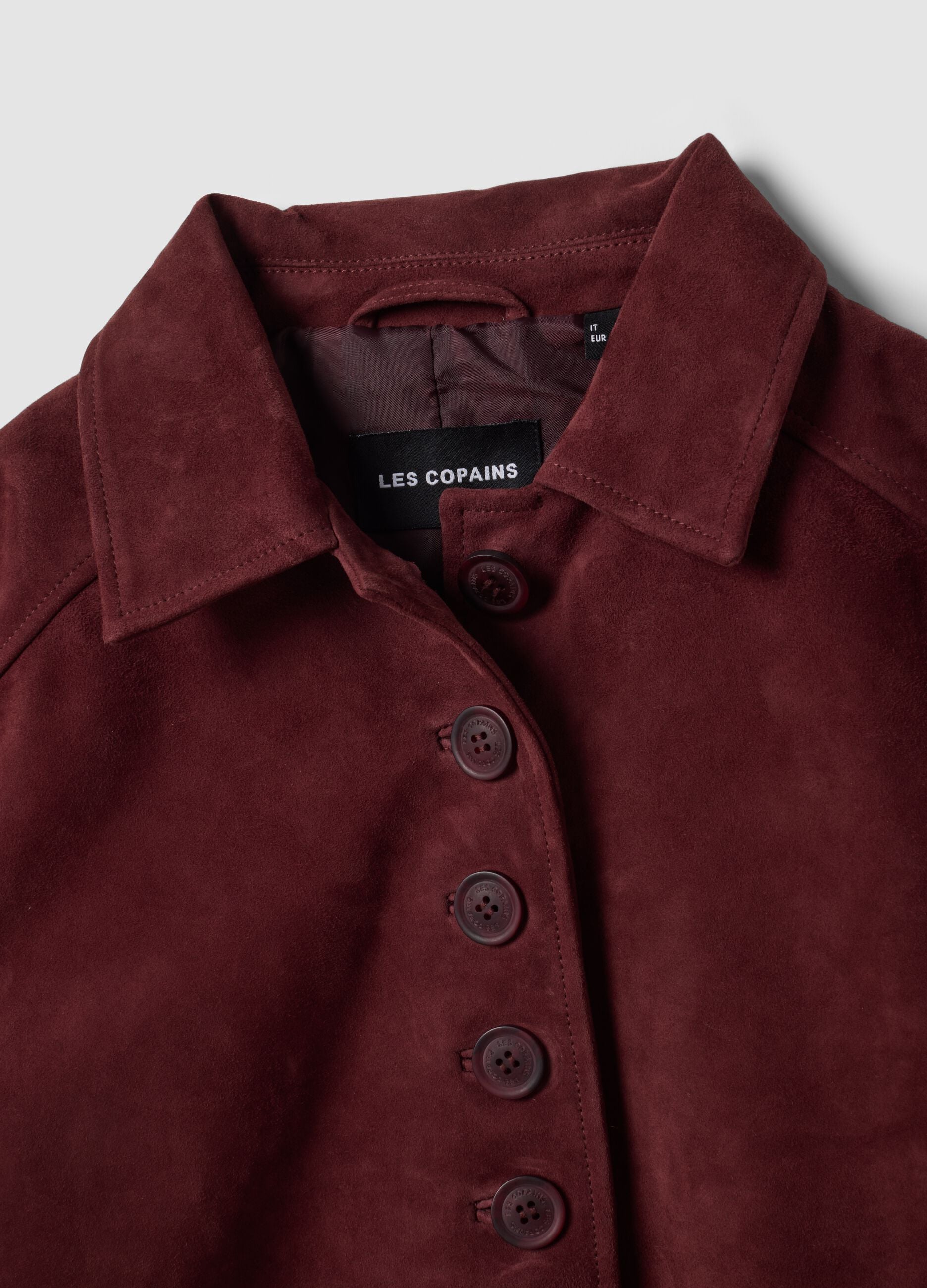 Giacca rossa in vera pelle regular fit