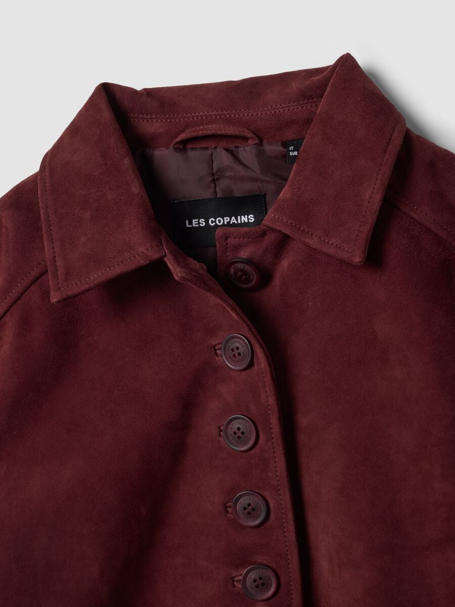 Giacca rossa in vera pelle regular fit_5