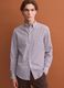 Camicia bianca in popeline di puro cotone a righe regular fit_0