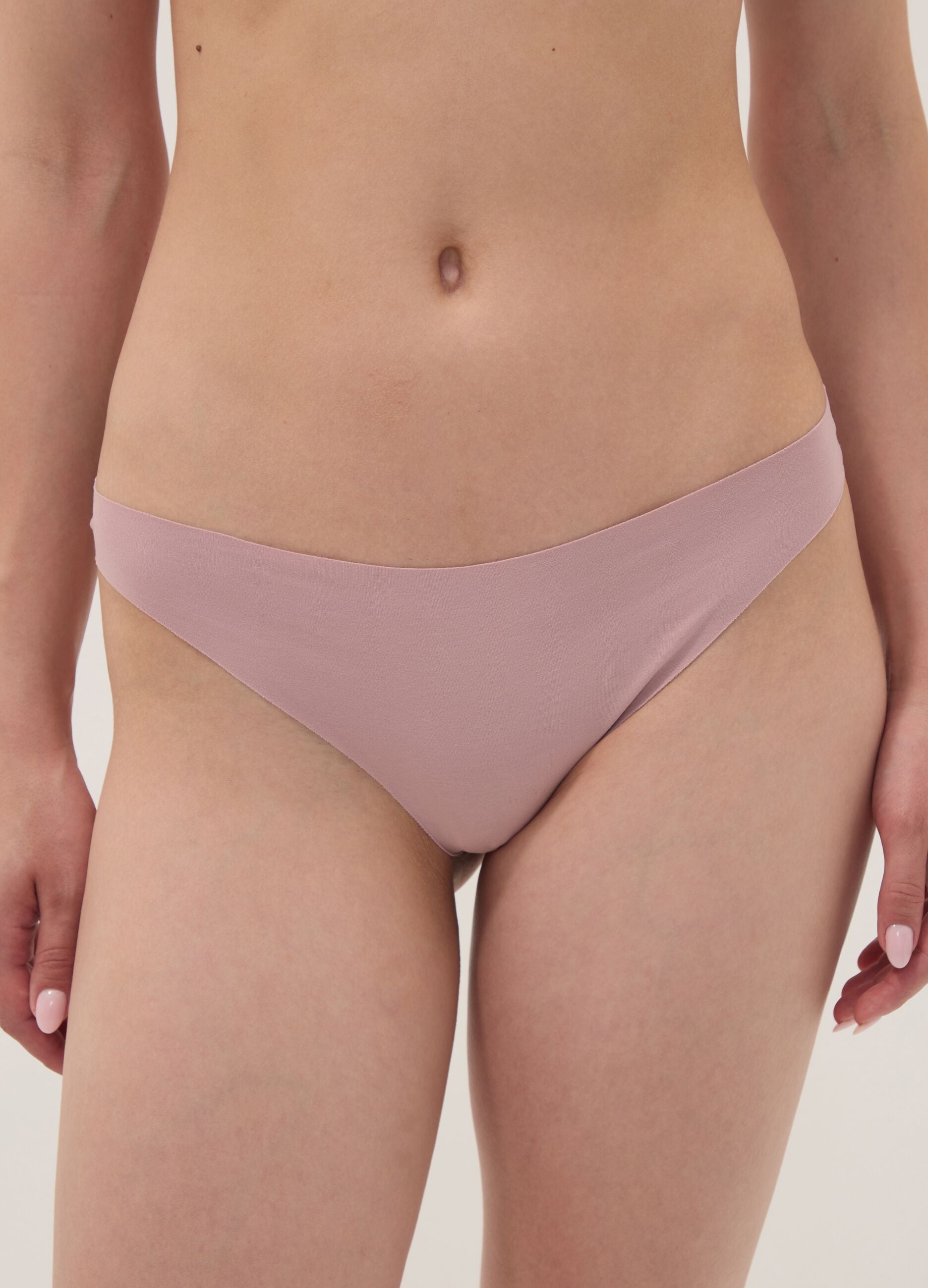 Pink organic stretch cotton Brazilian briefs