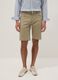 Beige stretch cotton Bermuda shorts_1