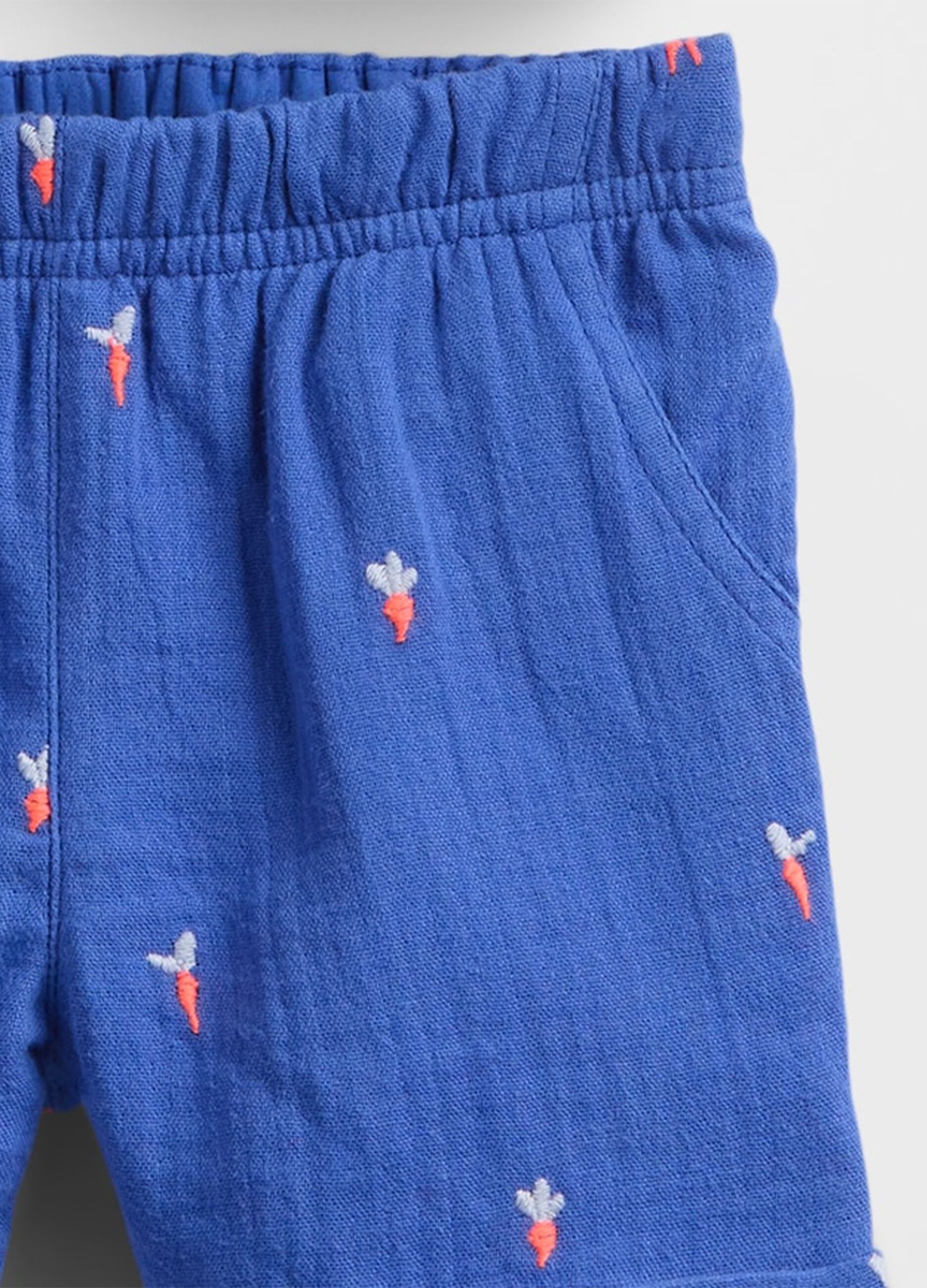Summer set with blue t-shirt and blue shorts