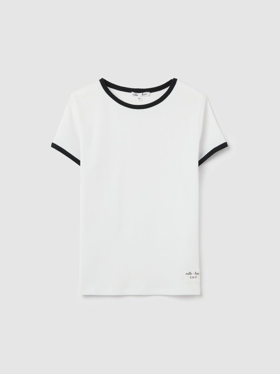 White slim-fit T-shirt in cotton_4