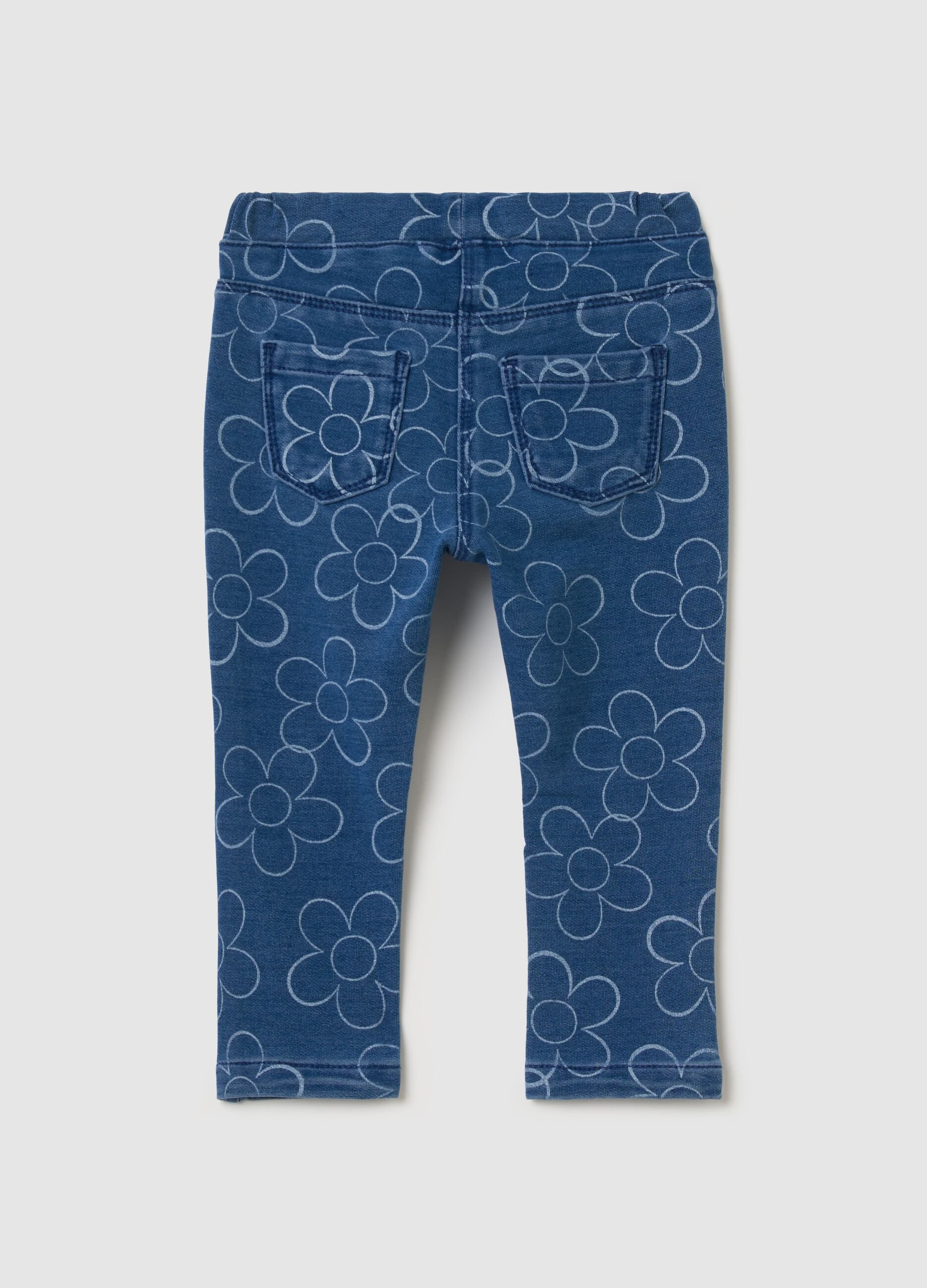 Treggings with flowers print