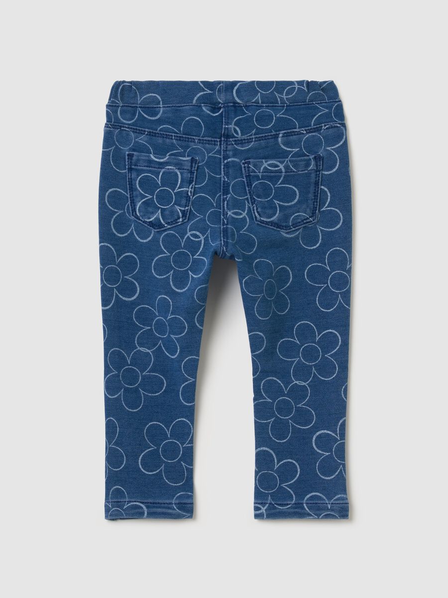 Treggings with flowers print_1