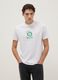 White regular fit pure cotton T-shirt with Boston Celtics logo_1