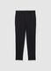 Slim fit black stretch fabric trousers_4