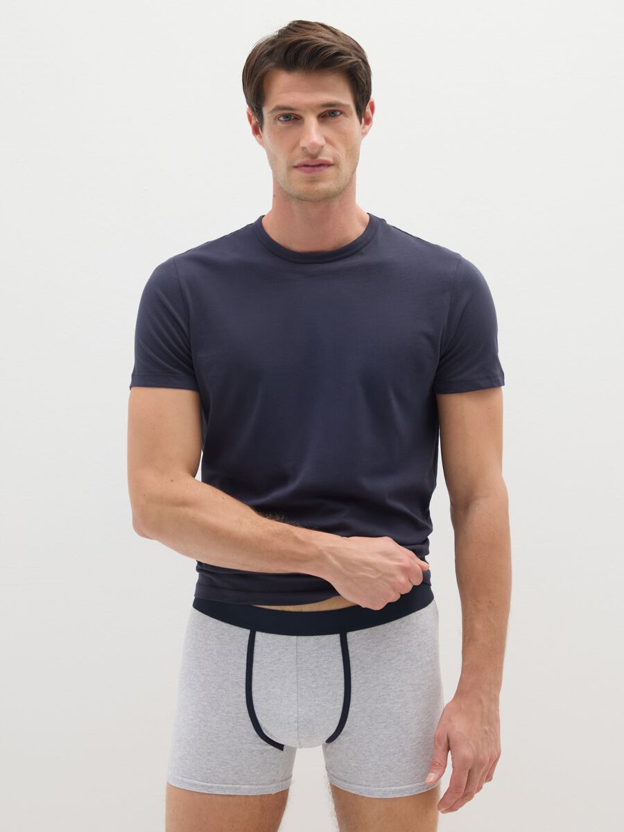 Tripack boxer in cotone elasticizzato multicolor regular fit_0