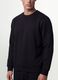 Black crew-neck cotton-blend sweatshirt, regular fit_3