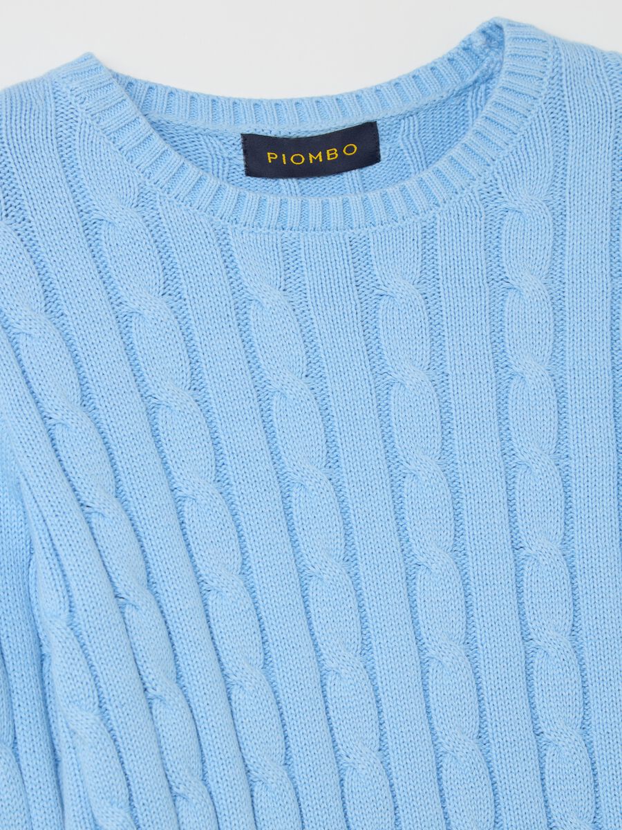 Ribbed pullover with cable-knit design_5