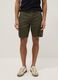 Green pure cotton regular-fit cargo shorts_1