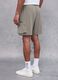100% Linen Military Green Cargo Shorts_2