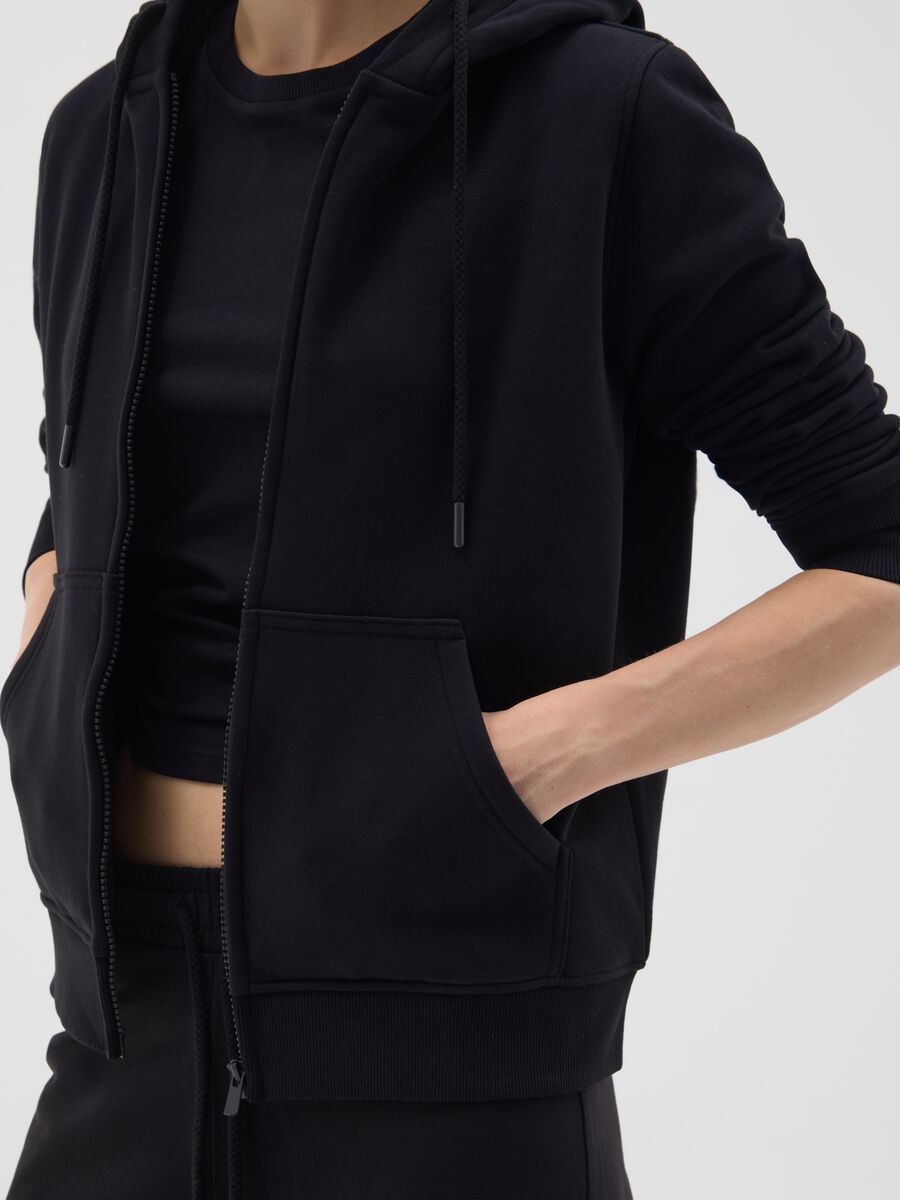 Felpa in misto cotone nera regular fit_3