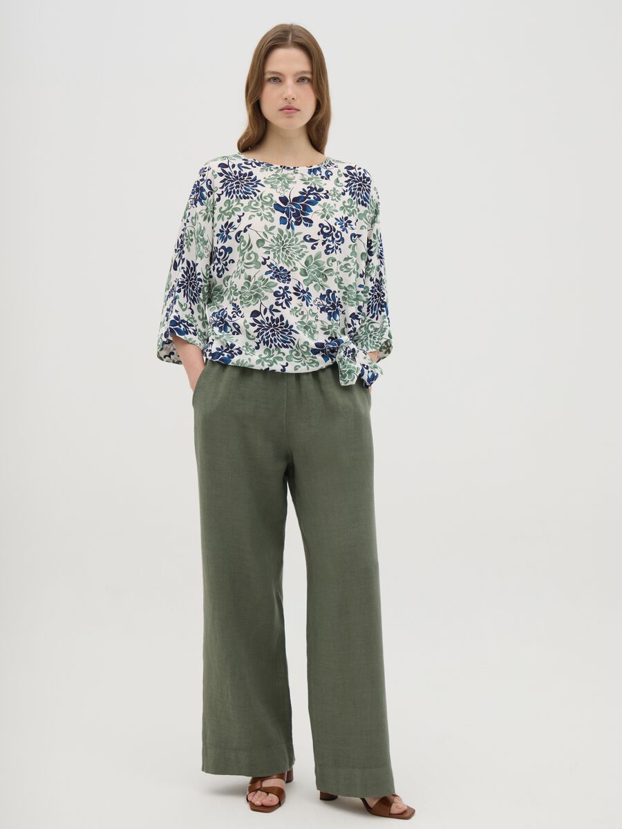 Blusa da donna in viscosa multicolor regular fit_1