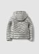 Grey Ultralight Padded Hooded Zip Jacket for Girls_5