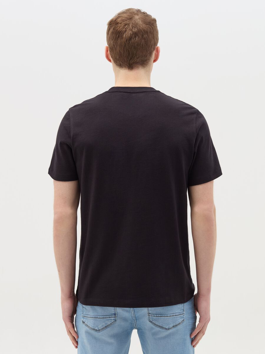 T-shirt in slub cotton with round neck_3