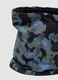 Multicoloured stretch cotton patterned scarf for boys_2