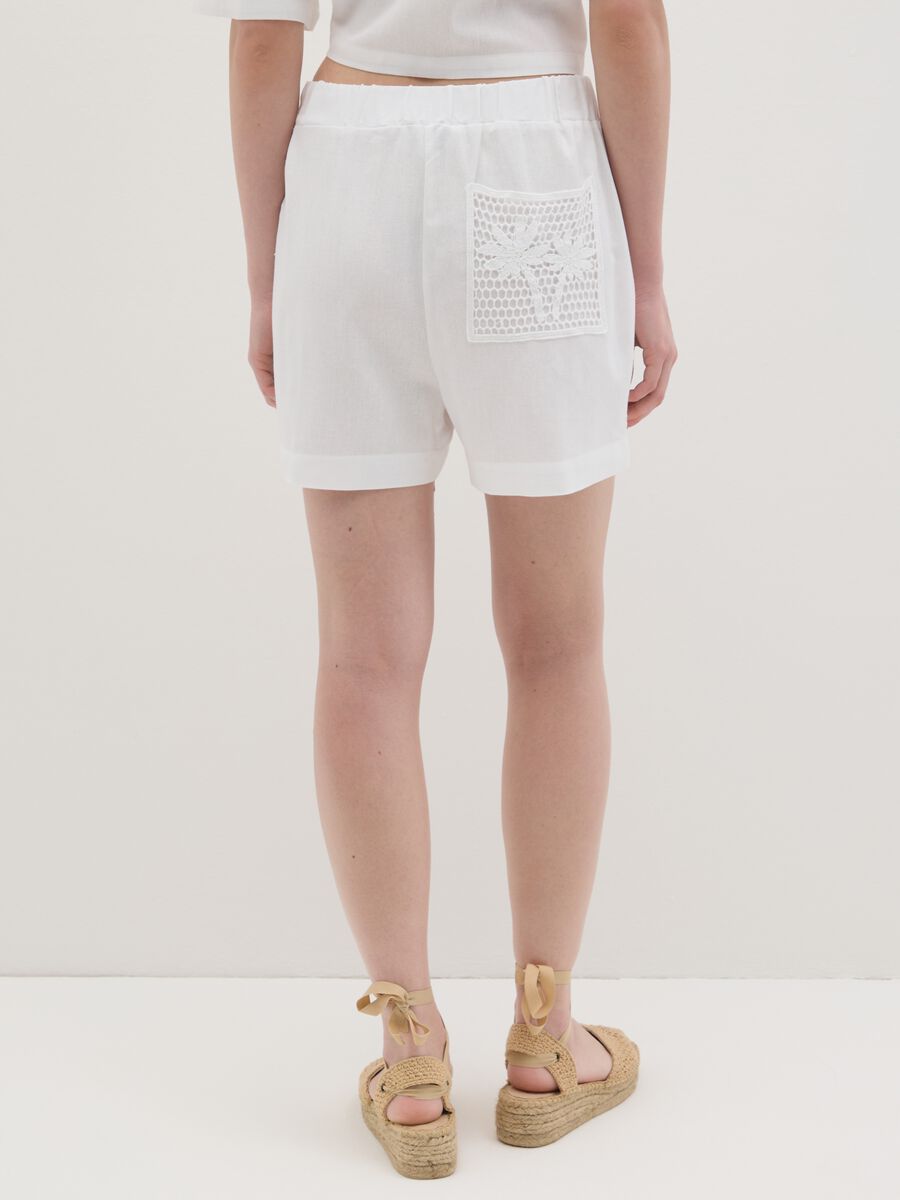 Women's white linen-blend summer suit, regular fit_3