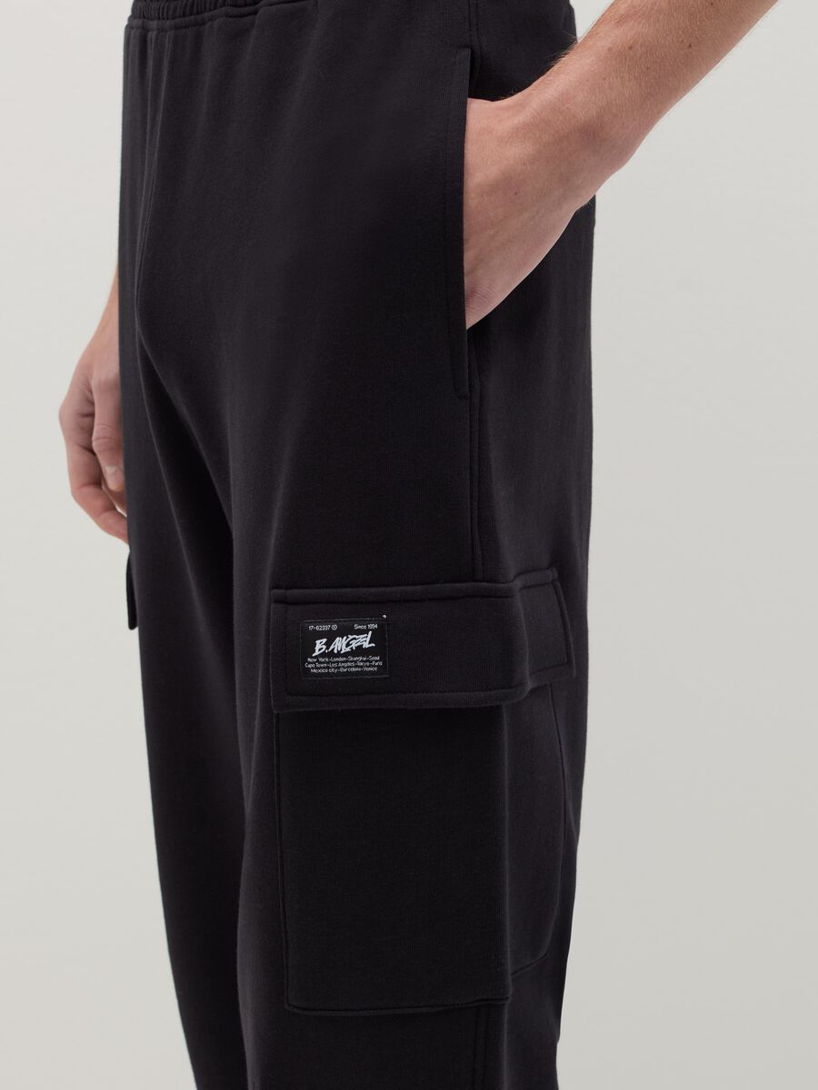 Cargo joggers with elasticated trims_3