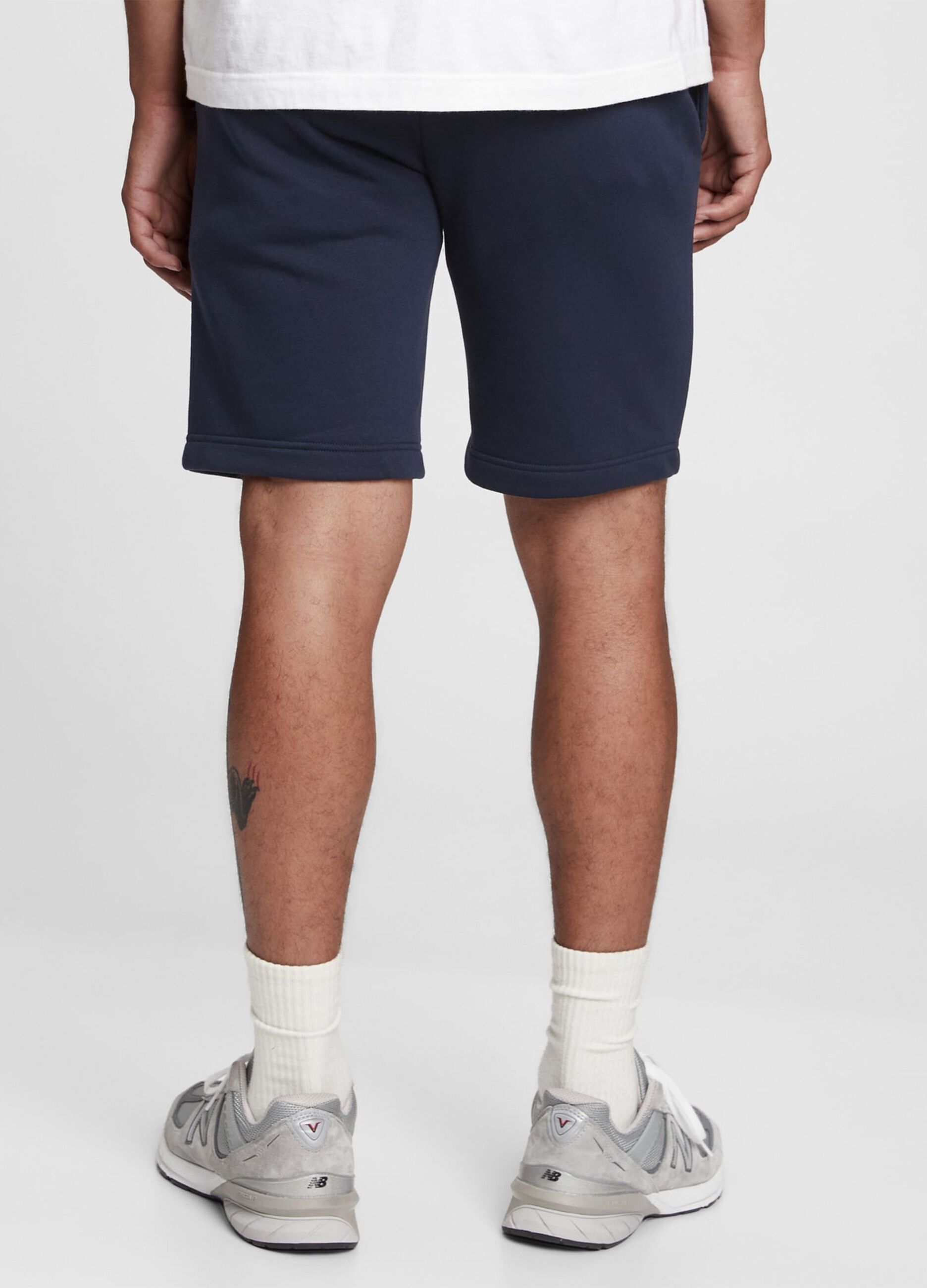 Plush Bermuda shorts with embroidered logo