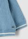 Blue baby hooded jacket with regular fit and striped pattern_2