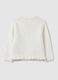 Girls' cardigan in pure white cotton_1
