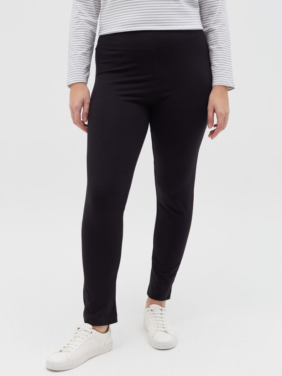 Curvy stretch cotton leggings_1