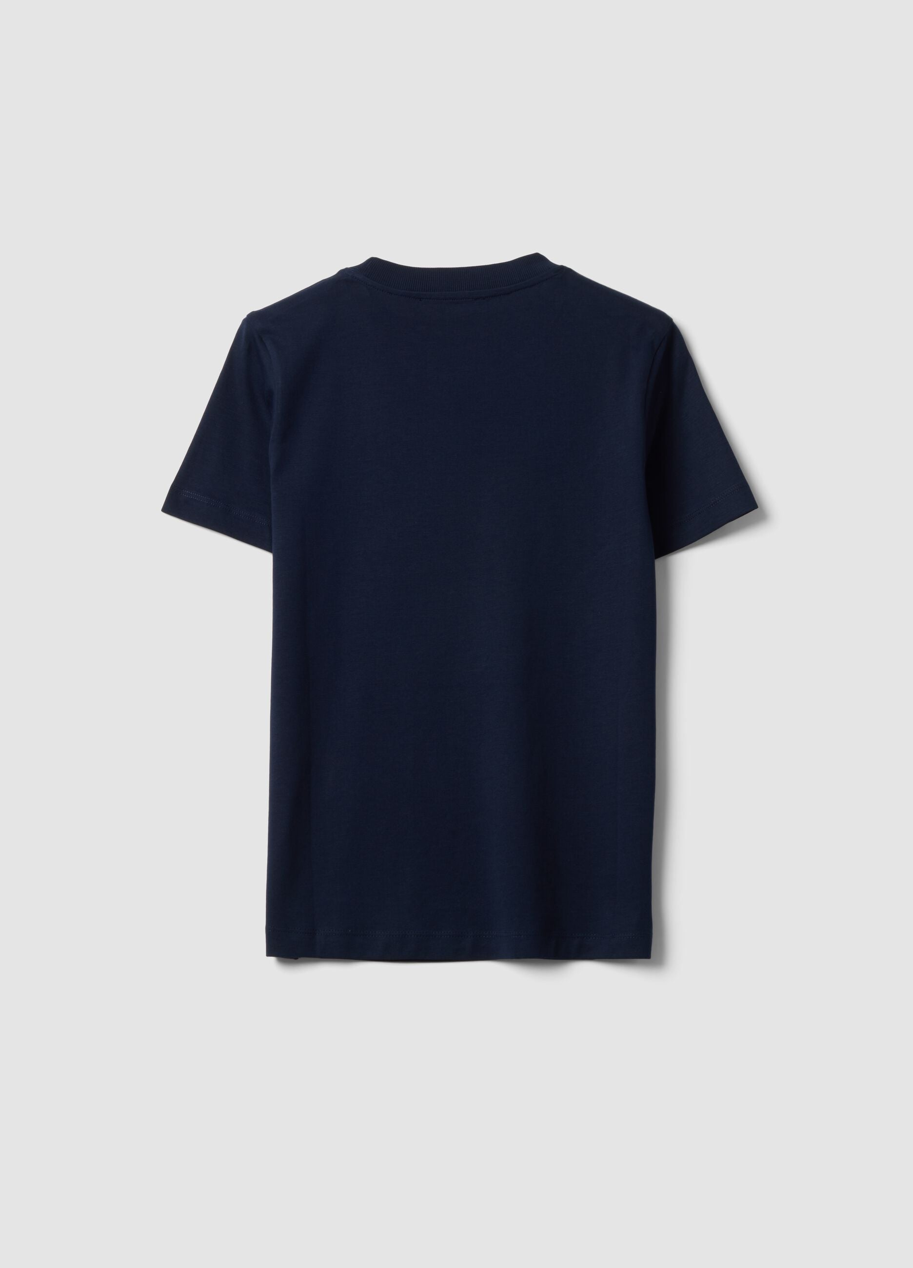 Blue Supima cotton short-sleeve regular-fit T-shirt