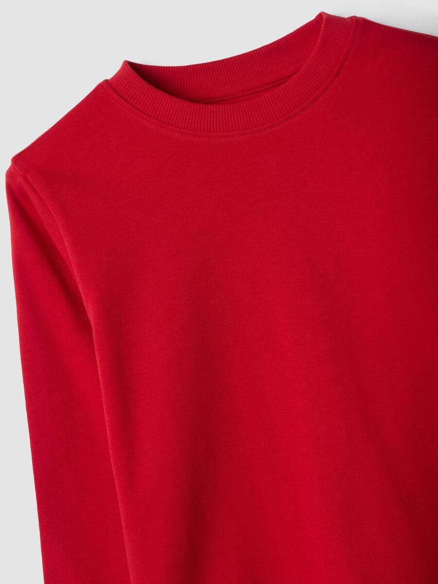 Red organic cotton crew-neck T-shirt_2