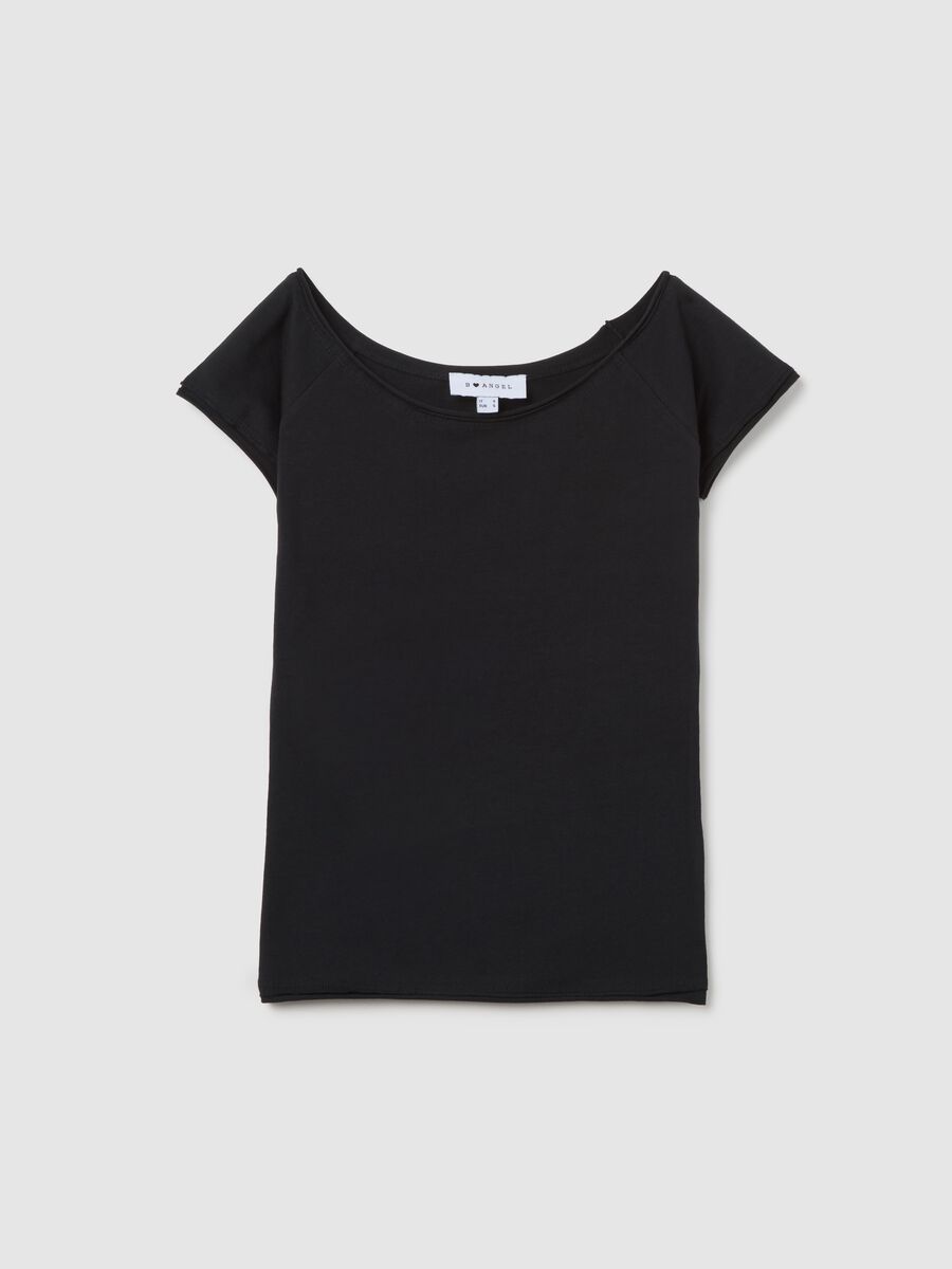 Black Stretch Cotton Slim Fit T-Shirt B.Angel_4