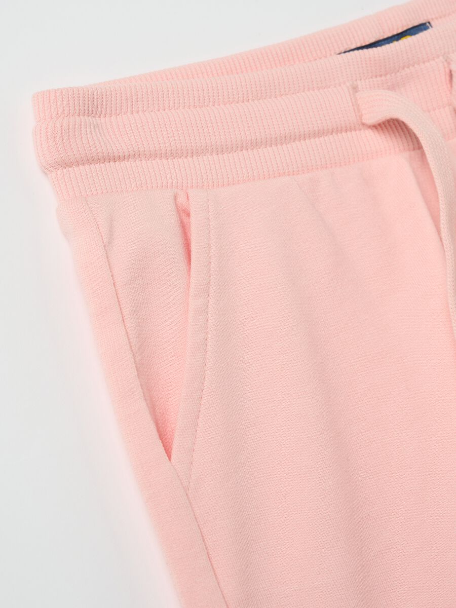 Girls' pink pure cotton shorts with regular fit_2