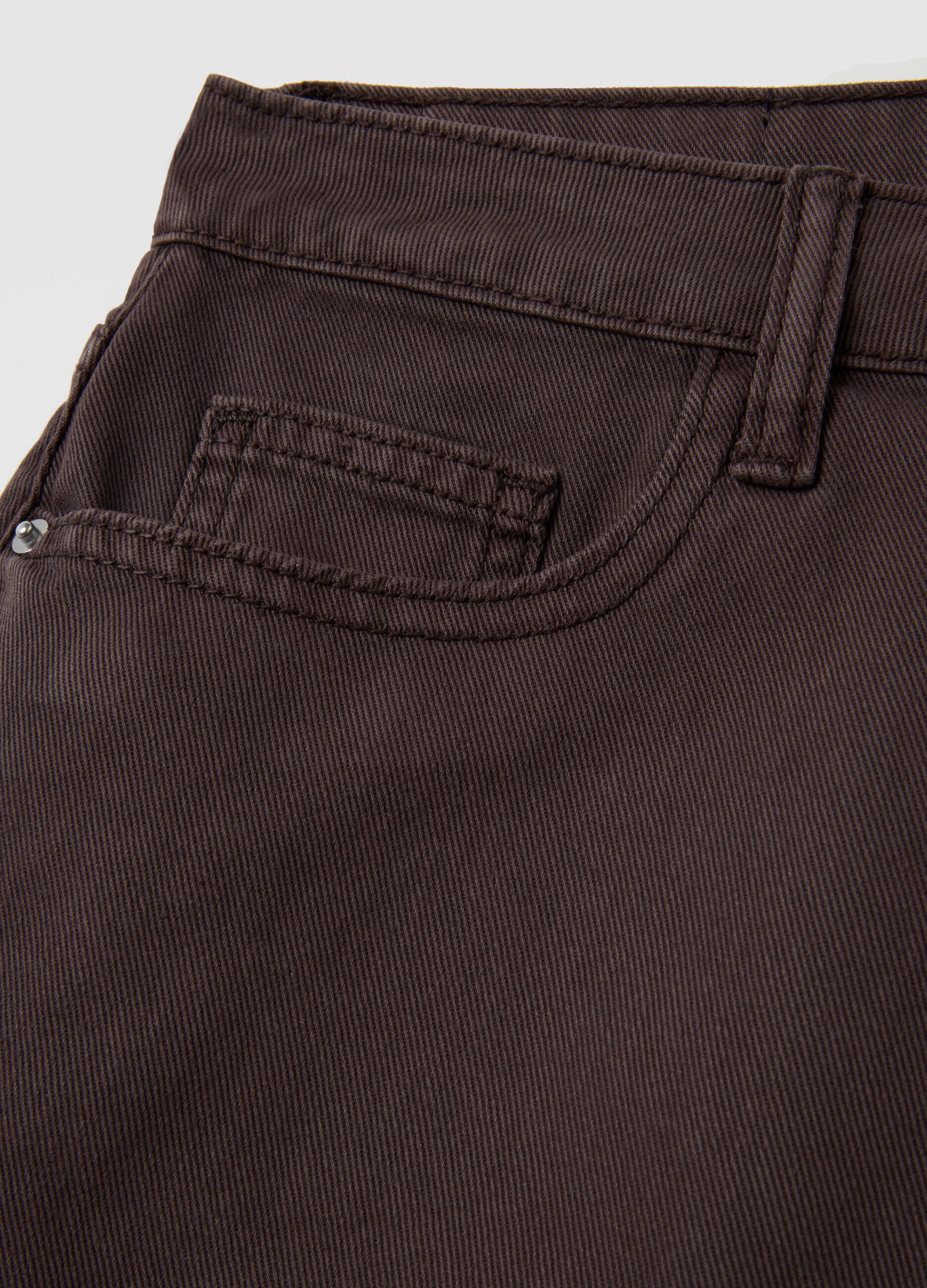 Women's pure cotton brown shorts regular fit
