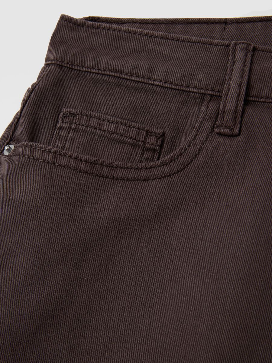 Women's pure cotton brown shorts regular fit_5