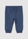 Baby trousers in pure blue cotton with regular fit_0