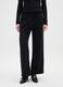 Black Wide-Leg Regular Fit Trousers_1