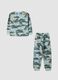 Aqua blue pure organic cotton crew-neck pyjamas_1