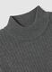 Grey Viscose Blend Fitted Sweater_5