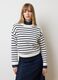 Oversized Cotton Blend Striped Sweater_1