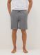 Grey pure cotton regular fit pyjama shorts_1