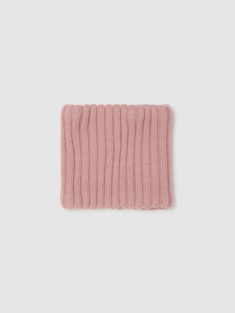 Pink neck warmer for girls_0