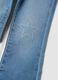 Jeggings denim in cotone elasticizzato a zampa con strass per bambina_3