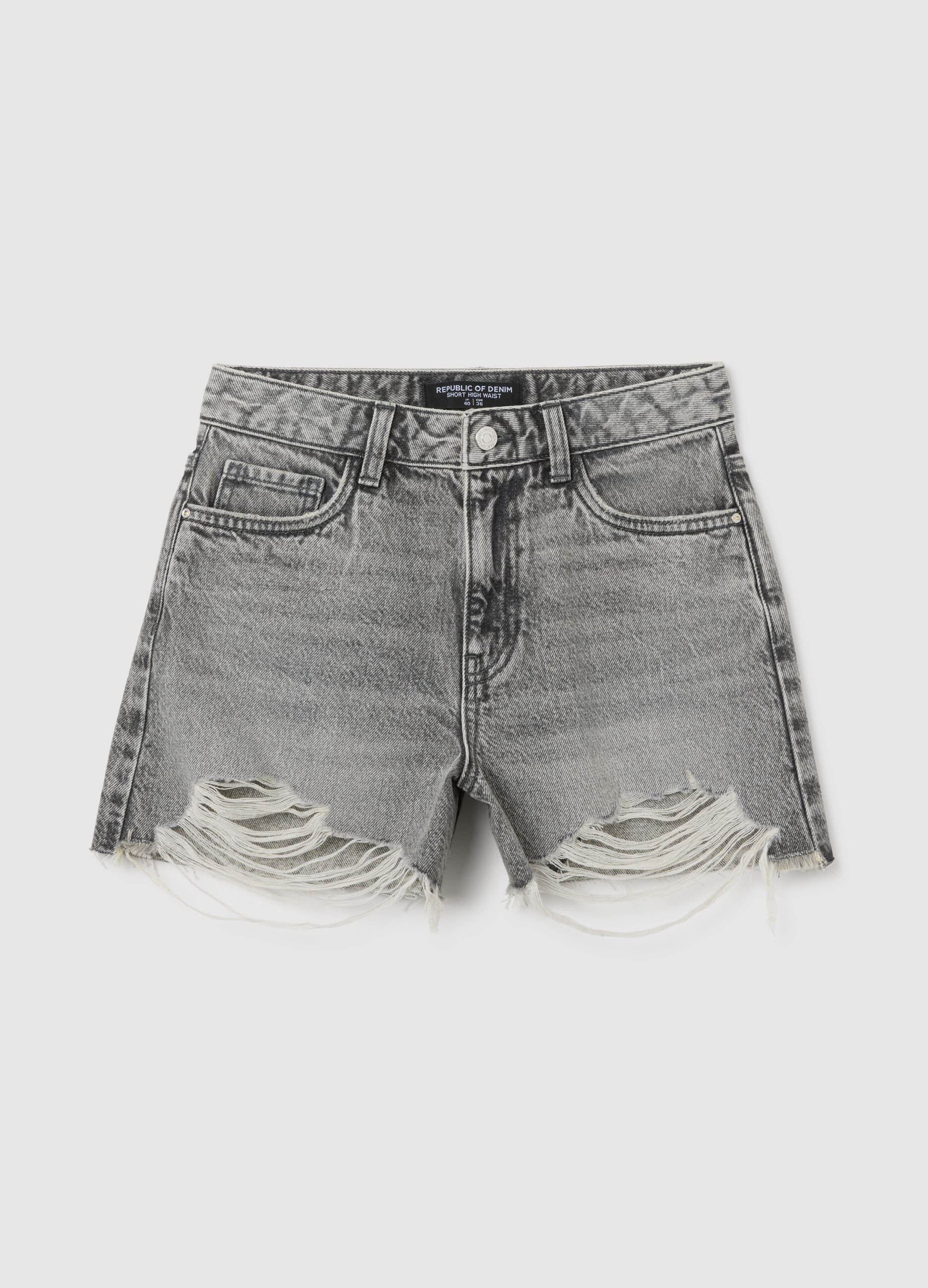 Women's Grey Pure Cotton Regular Fit Shorts