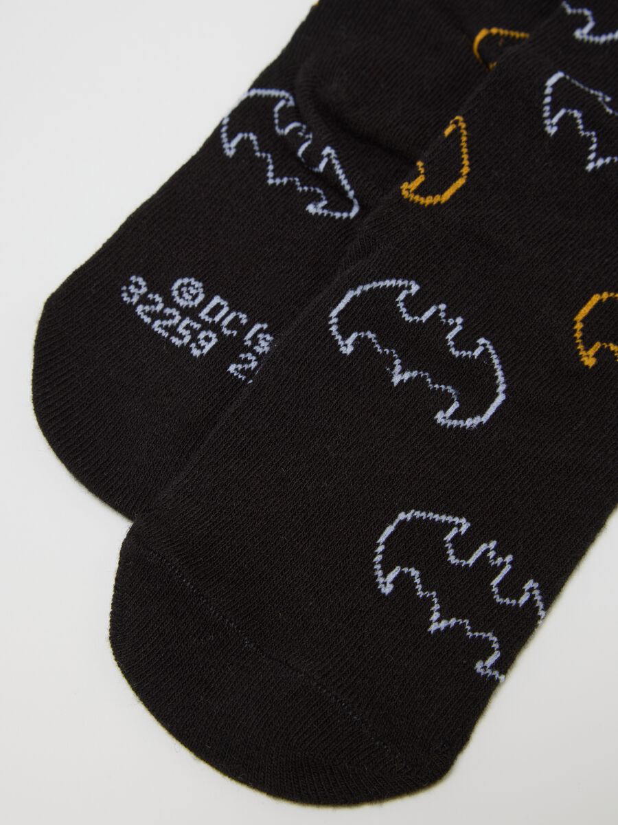 Children's black cotton blend socks bipack_1