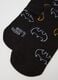 Children's black cotton blend socks bipack_1
