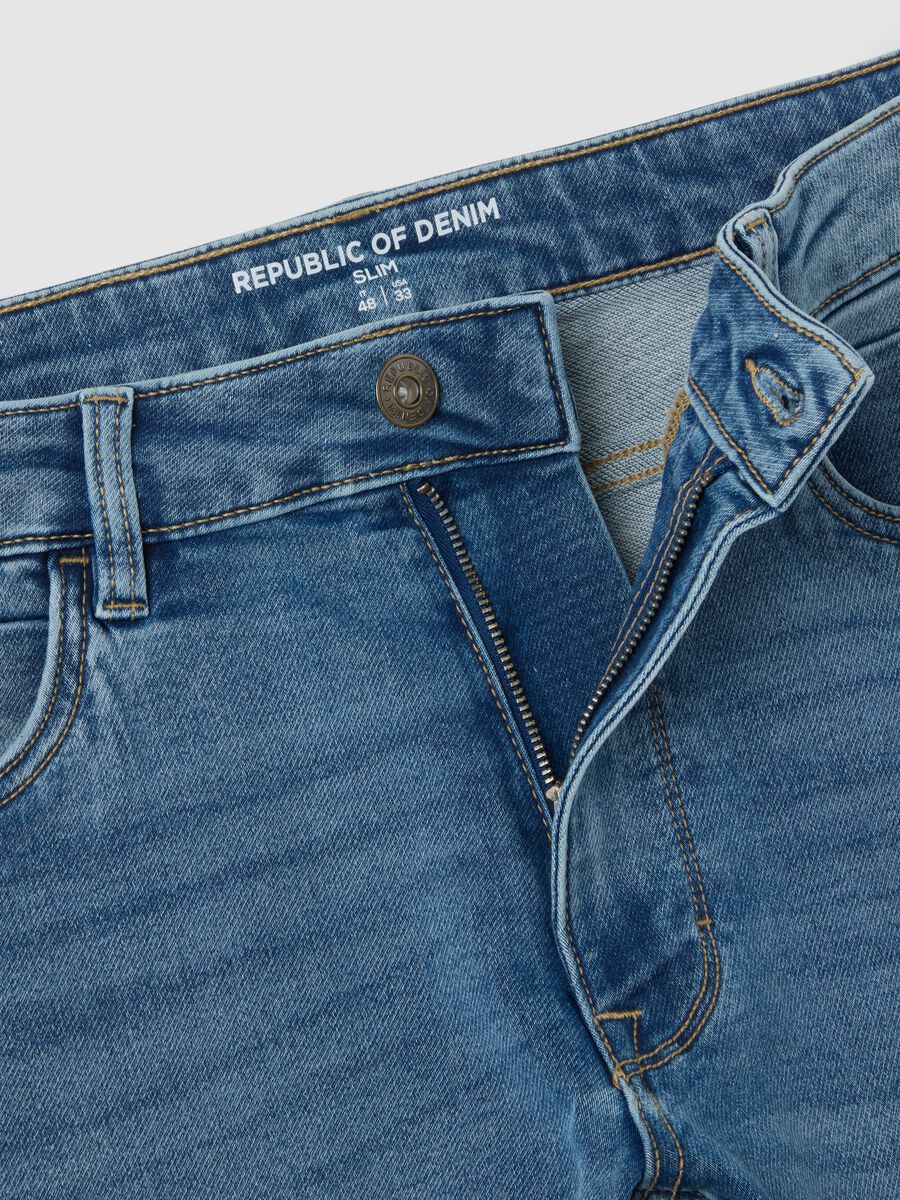 Jeans in denim blu slim fit_1