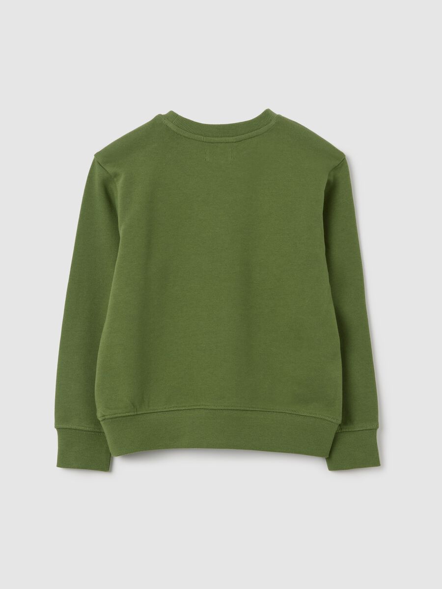 Children's Sweatshirt in Pure Green Cotton_1