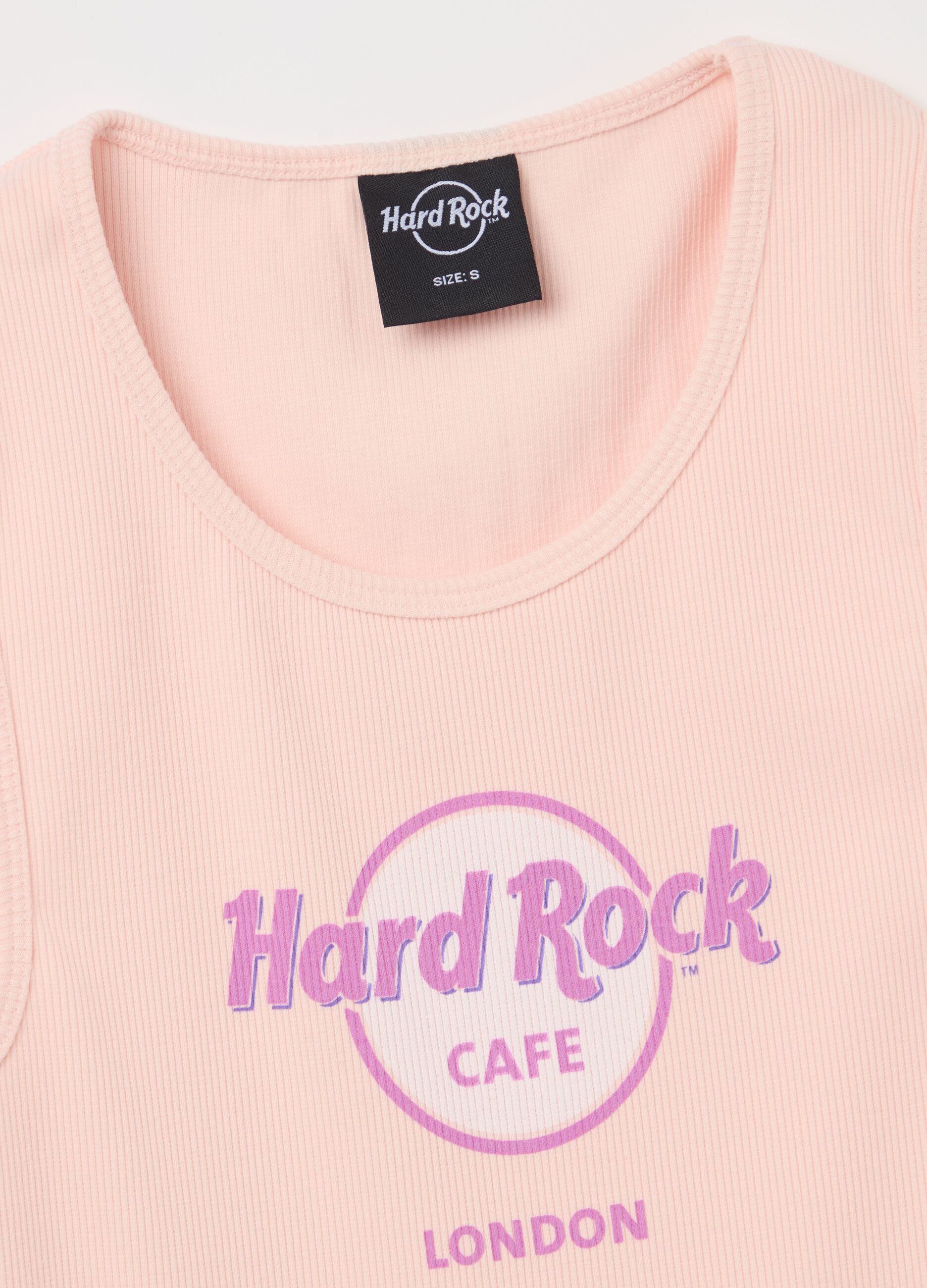 Pink Hard Rock Café London T-shirt with ribbing