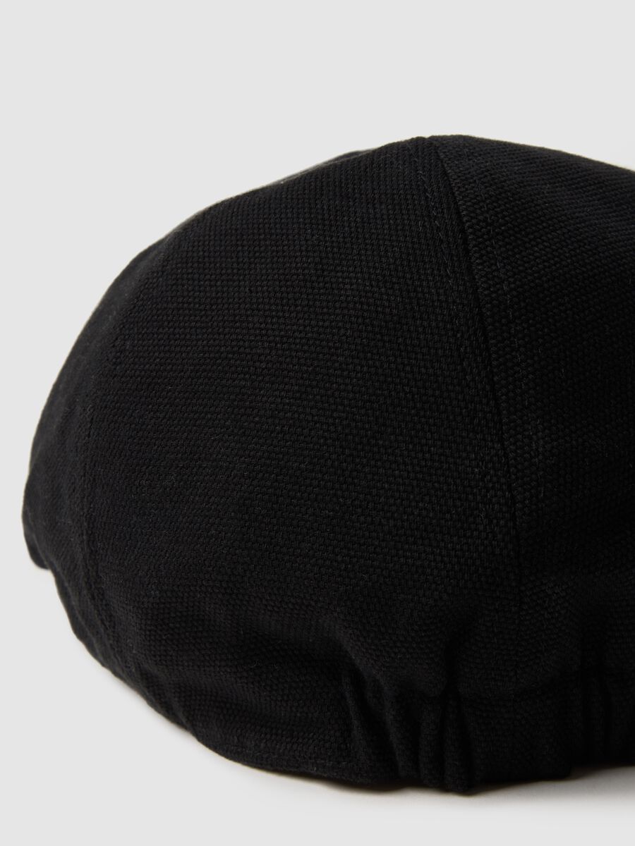 Cappello coppola in puro cotone nero_2