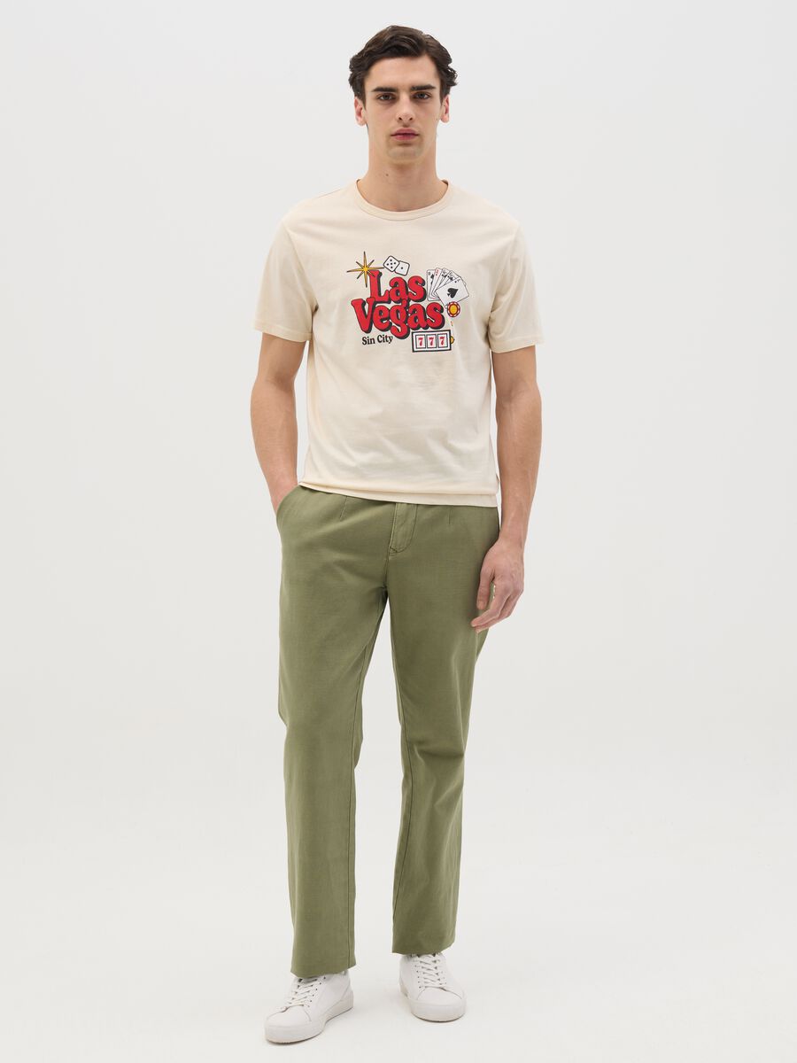 Cotton T-shirt with "Las Vegas Sin City" print_1