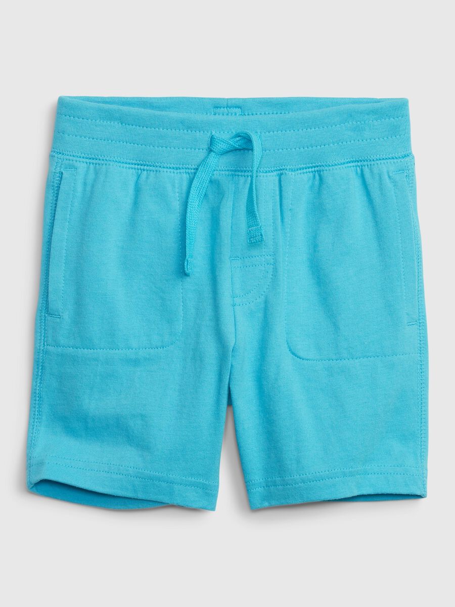 Organic cotton shorts with drawstring_0